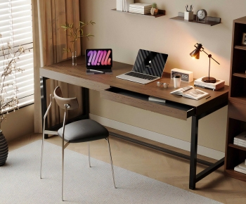 Modern Computer Desk And Chair-ID:737862119