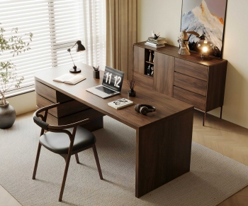 Modern Computer Desk And Chair-ID:193164112