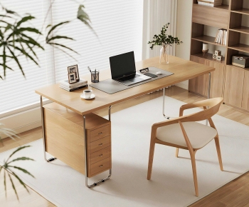 Modern Computer Desk And Chair-ID:338790899