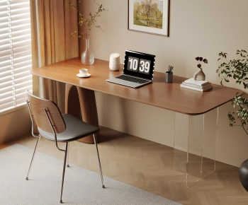 Modern Computer Desk And Chair-ID:445466042