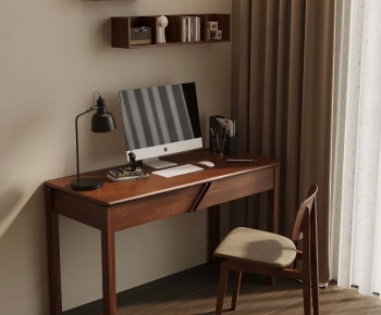 Modern Computer Desk And Chair-ID:616998914