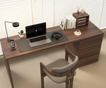 Modern Computer Desk And Chair-ID:487099894
