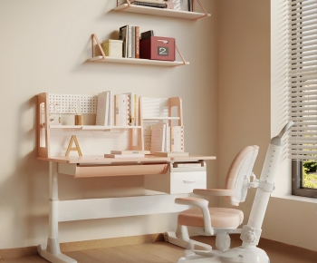 Modern Computer Desk And Chair-ID:525063048