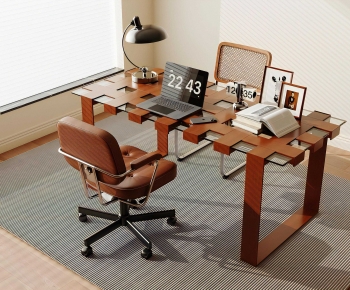 Modern Computer Desk And Chair-ID:930788044