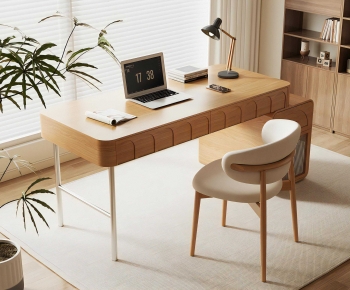 Modern Computer Desk And Chair-ID:680909299