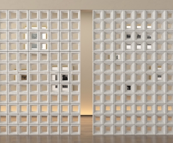 Modern Cement Brick Screen Partition-ID:591917045