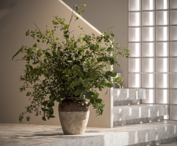 Modern Potted Green Plant-ID:763494974