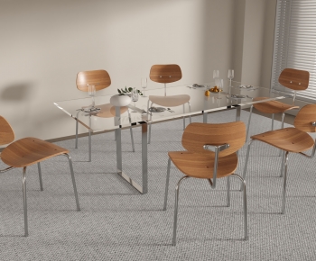 Modern Dining Table And Chairs-ID:393381126