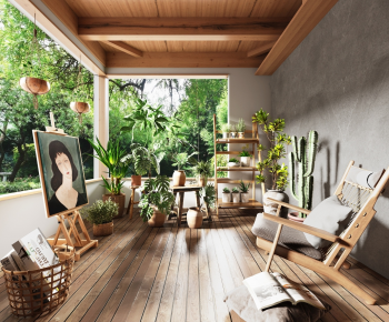Wabi-sabi Style Leisure Balcony-ID:429594049