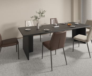 Modern Dining Table And Chairs-ID:728579042