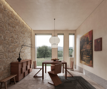 Wabi-sabi Style Dining Room-ID:418416027