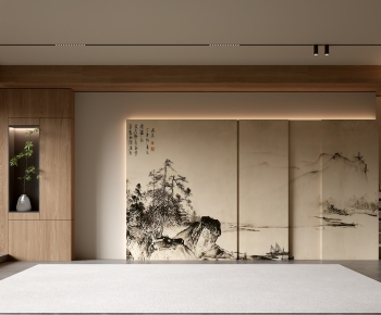 New Chinese Style TV Wall-ID:848932038