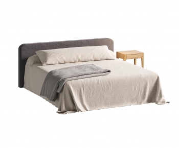 Nordic Style Double Bed-ID:167566069