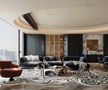 Modern A Living Room-ID:735594037