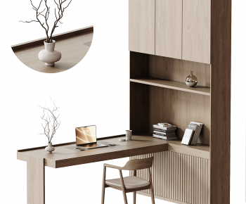 Modern Computer Desk And Chair-ID:782417069