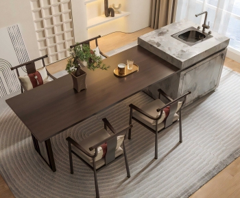 New Chinese Style Dining Table And Chairs-ID:604784974