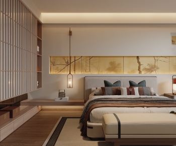 New Chinese Style Bedroom-ID:755111939