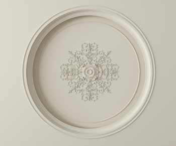 French Style Plaster Carved Top Plate-ID:817390927