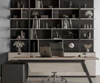 Modern Computer Desk And Chair-ID:820744995