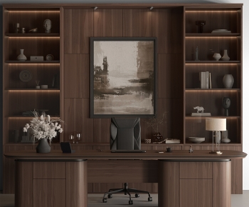 Modern Office Desk And Chair-ID:874867922