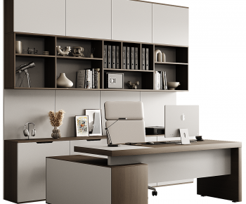 Modern Office Desk And Chair-ID:766670946