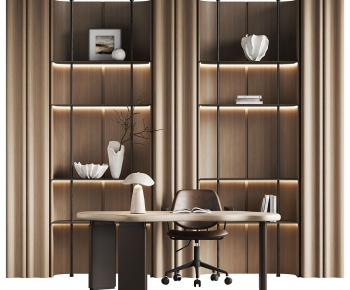 Modern Office Desk And Chair-ID:200059895