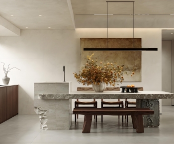 Wabi-sabi Style Dining Room-ID:721522092