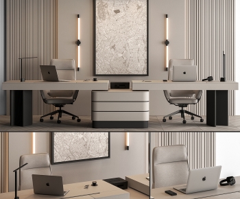 Modern Computer Desk And Chair-ID:161668069