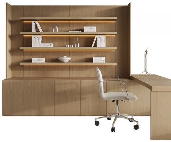 Modern Office Desk And Chair-ID:584784035