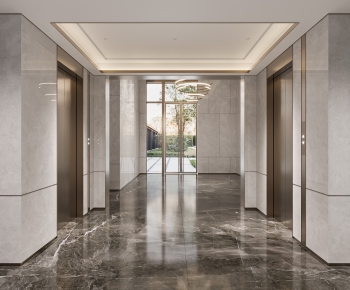 Modern Office Elevator Hall-ID:102679745