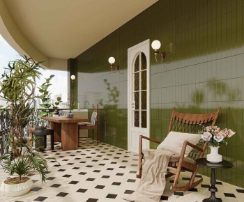 Retro Style Leisure Balcony-ID:404438972