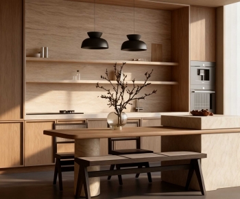 Wabi-sabi Style Dining Room-ID:595077046