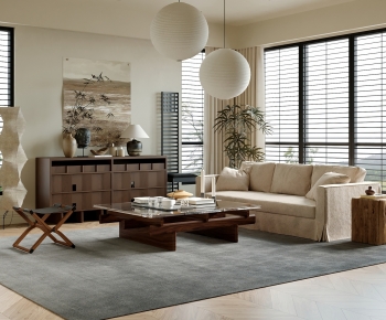 Wabi-sabi Style A Living Room-ID:583710758