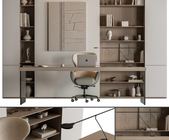 Modern Office Desk And Chair-ID:264425995