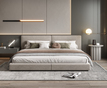 Modern Double Bed-ID:474021916