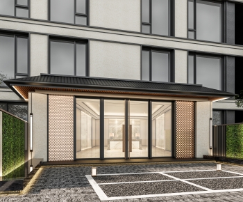 New Chinese Style Facade Element-ID:878338107