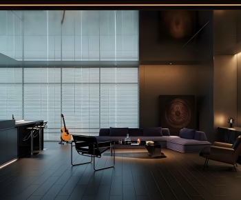 Modern A Living Room-ID:661057956