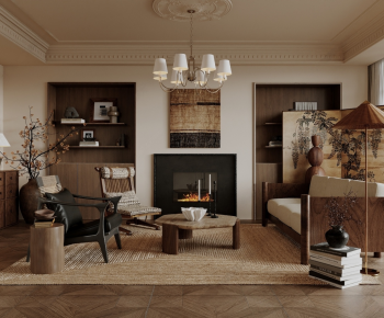 Wabi-sabi Style A Living Room-ID:956238994