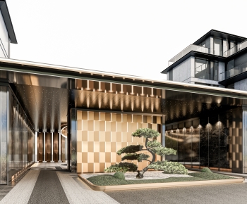 Modern Facade Element-ID:733177901