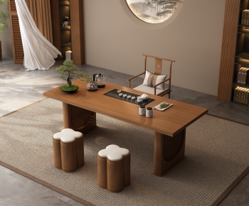 New Chinese Style Tea Tables And Chairs-ID:372381936