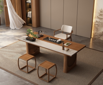 New Chinese Style Tea Tables And Chairs-ID:449559934