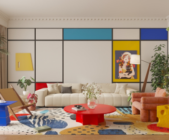 Modern A Living Room-ID:610105993