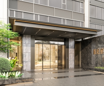 Modern Facade Element-ID:944964892