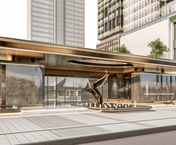 Modern Facade Element-ID:537920953