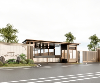 New Chinese Style Facade Element-ID:564668898