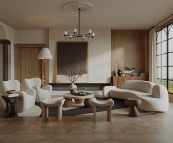 Wabi-sabi Style A Living Room-ID:419583084