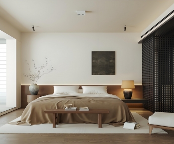 Wabi-sabi Style Bedroom-ID:402667052