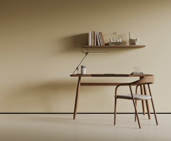 Wabi-sabi Style Computer Desk And Chair-ID:273830963