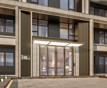 Modern Facade Element-ID:727760867