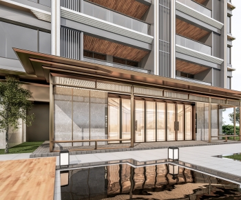 New Chinese Style Facade Element-ID:969098099